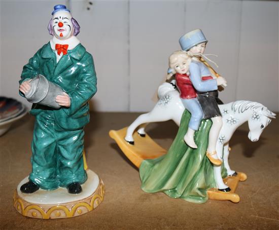 2 Doulton figures: Hold Tight HN3928 and Will He Wont He HN3275